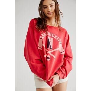 Free People Retro Brand Nantucket Crew Sweatshirt Large